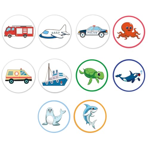 COYUN 10 Stück Töpfchentraining Aufkleber, Farbwechsel Pipi Aufkleber Interessante Töpfchen Aufkleber für Jungen und Mädchen Wiederverwendbare Aufkleber von COYUN