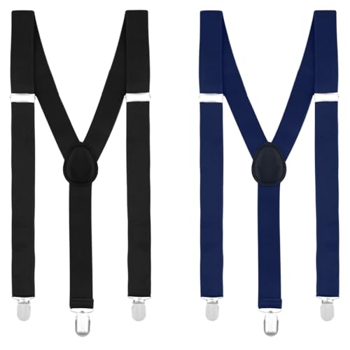 COYUN 2 Pcs Hosenträger Set,Kinder Hosenträger,Y-Form Einstellbar Hosenträger,Verstellbare Hosenträger im Set für Jungen und Mädchen,Hosenträger Breit Elastisch,Hosenträger Kinder,Längenverstellbar von COYUN