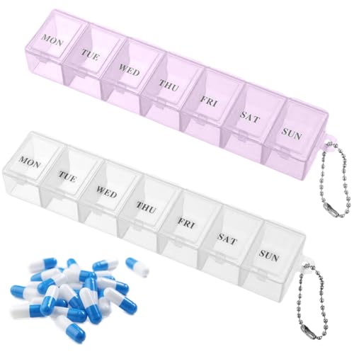COYUN 2 pcs Tablettenbox 7 Tage, Pillendose 7 Tage Regenbogen Tablettendose 7 Tage Pillenbox 7 Tage Tabletten Organizer Tabletten Wochenbox Medikamentenbox 7 Tage, Medikamentenbox Leicht Zu Öffnen COYUN 2 pcs Tablettenbox 7 Tage, Pillendose 7 Tage Regenbogen Tablettendose 7 Tage Pillenbox 7 Tage Tabletten Organizer Tabletten Wochenbox Medikamentenbox 7 Tage, Medikamentenbox Leicht Zu Öffnen von COYUN