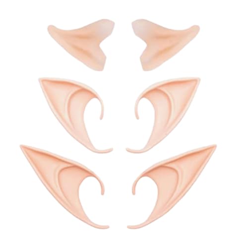 COYUN 3 Paar Elfenohren, Fairy Pixie Elf Ohren für Kinder und Erwachsene, Party Elfen Ohren Cosplay Zubehör for Halloween Karneval Partydekorationen von COYUN