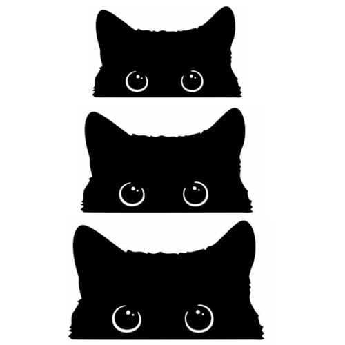 COYUN 3Pcs Autoaufkleber Lustige Katze, Vinyl Lustige Auto Aufkleber, Selbstklebende Auto Dekoration Aufkleber, Lustige Autoaufkleber Wassdichte PVC Cat Aufkleber Fenstersticker für Auto Wand Laptop von COYUN