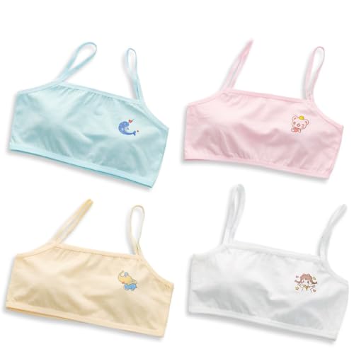 COYUN 4 Pcs Mädchen Unterwäsche Mädchen Sport BH Sporttrainings-BH Trainings Bustier Bustier Bh Teenager Bustier Unterwäsche Mädchen Bustier Sport bh Mädchen für 7-14 von COYUN