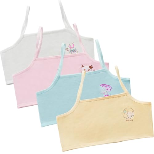 COYUN 4 Stück Mädchen Unterwäsche Mädchen Sport BH Sporttrainings-BH Trainings Bustier Bustier Bh Teenager Bustier Unterwäsche Mädchen Bustier Sport bh Mädchen für 7-14 von COYUN