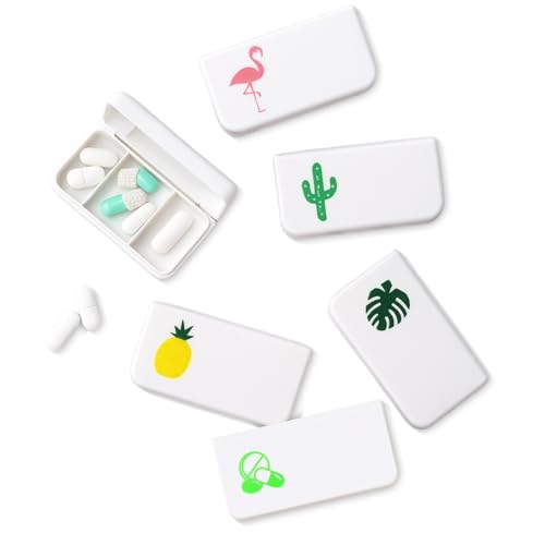 COYUN 5 Stück Tablettenbox Tablettendose für unterwegs, Kleine Pillendose Medizin Vitamin mit 3 Fächern, Tragbar Pillenbox Mini-Pillen-Organizer Tragbar für Zuhause Arbeit, Unterwegs COYUN 5 Stück Tablettenbox Tablettendose für unterwegs, Kleine Pillendose Medizin Vitamin mit 3 Fächern, Tragbar Pillenbox Mini-Pillen-Organizer Tragbar für Zuhause Arbeit, Unterwegs von COYUN