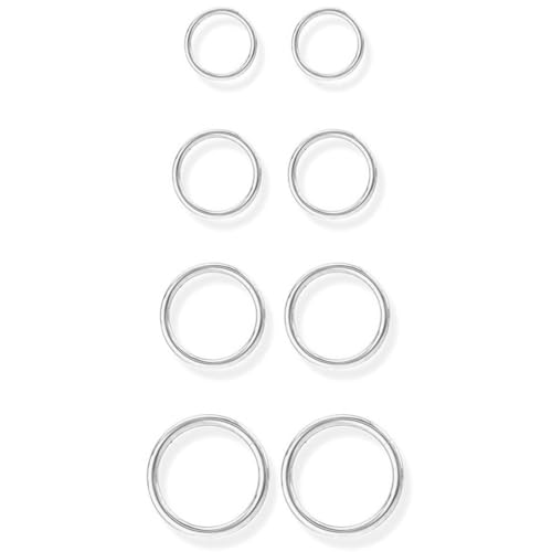 COYUN 8 Stück 316L Edelstahl Nasenpiercing Ring Helix Piercing Hypoallergen 16G Nasenringe Conch Septum Tragus Ohr Piercings für Damen Herren 6mm/8mm/10mm/12mm von COYUN