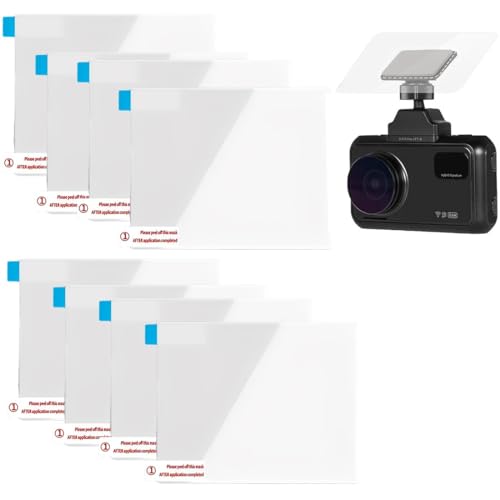 COYUN 8 Stück Autokamera Zubehör - Antistatische Folien für klare Sicht auf der Windschutzscheibe, Dashcam Aufkleber, Transparent, Statische Sticker - Kompatibel mit Dashcams(10 * 8cm) von COYUN