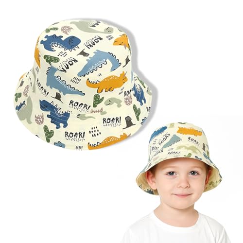 COYUN Unisex Baby Kleinkinder Atmungsaktiv Sonnenhut Kappe Mütze Fischerhut Strandhut Kinder Baby Sommerhut mit Verstellbarem Bindebändern UV Schutz UPF 50+ von COYUN