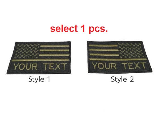 1 Stk. Benutzerdefinierter Namensaufnäher Mit Ihrem Text, Dünne Grüne Linie, Polizeiswat, Usa-Flagge, Aufnäher Haken Zum Anbringen Oder von COZY168