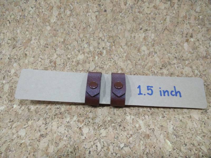 2 Kunstleder Gürtelhalter Passend Für 1, 5 Zoll Braune Druckknöpfe | 2Er Set Braun von COZY168