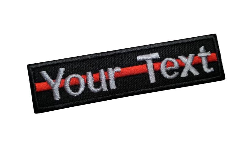 "Feuerwehrmann-Aufnäher Mit Benutzerdefiniertem Text "Feuerwehrmann" Rote Linie Feuerwehrmann Rettung Name Klebeband Haken Oder Aufnähen Größe von COZY168