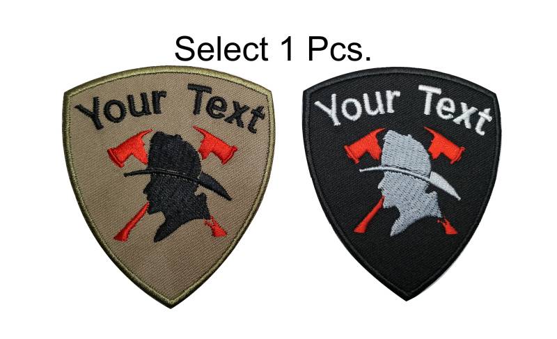 Feuerwehrmann Aufnäher Mit Name, Text, Dünne Rote Linie Rettungs-Polizei Axt Zum Aufnähen Oder Auf Haken, Größe 7 cm. Durchmesser Ca von COZY168