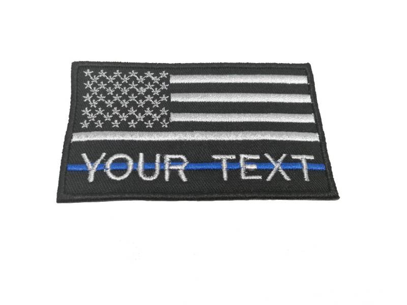 Name Aufnäher Dünn Blau Rot Weiß Grau Grün Gelb Rosa Usa Flagge Haken Mit Auf Rückseite Zum Annähen 9 cm X 5, 5 von COZY168