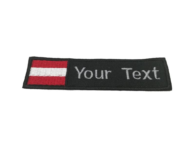 Österreich Flagge Patch Benutzerdefinierte Name Text Austria Mit Haken Auf Der Rückseite Befestigung Oder Aufnähen Größe 4 "x 1", 5 6 1" von COZY168
