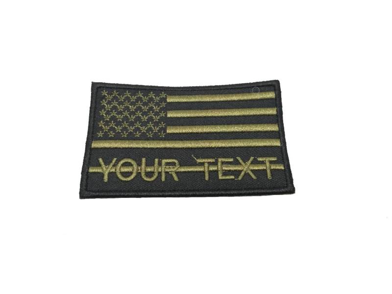 Personalisierter Aufnäher Ihr Text Dünne Grüne Linie Polizei Usa Flagge Patch Mit Haken Für Befestigung Oder Aufnähen Größe 9cmx5.5cm von COZY168