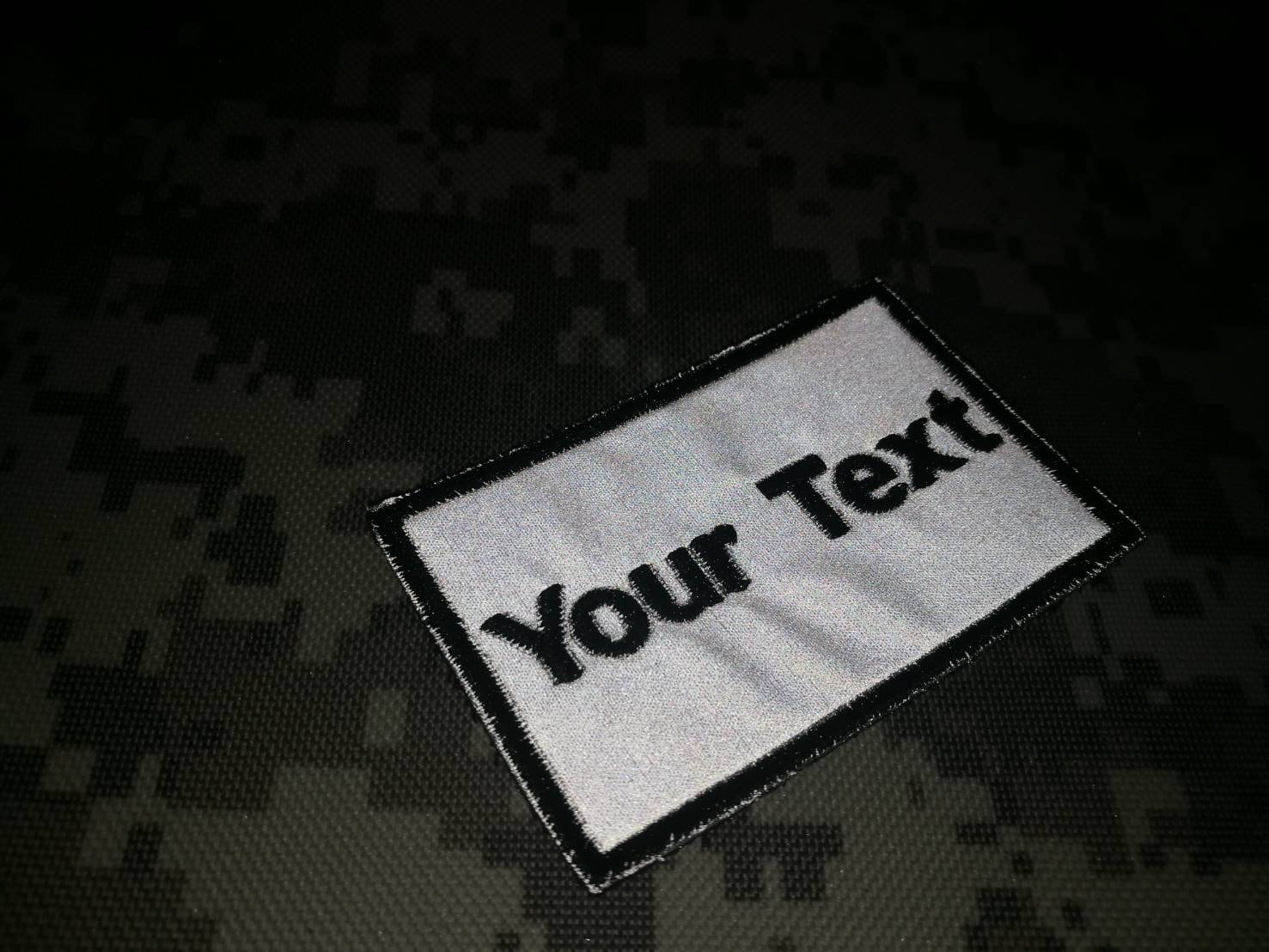 Reflektierender Patch Individuell Gestickter Aufnäher Mit Textaufnäher 2 „x 2", 3 4 5 6 „ von COZY168