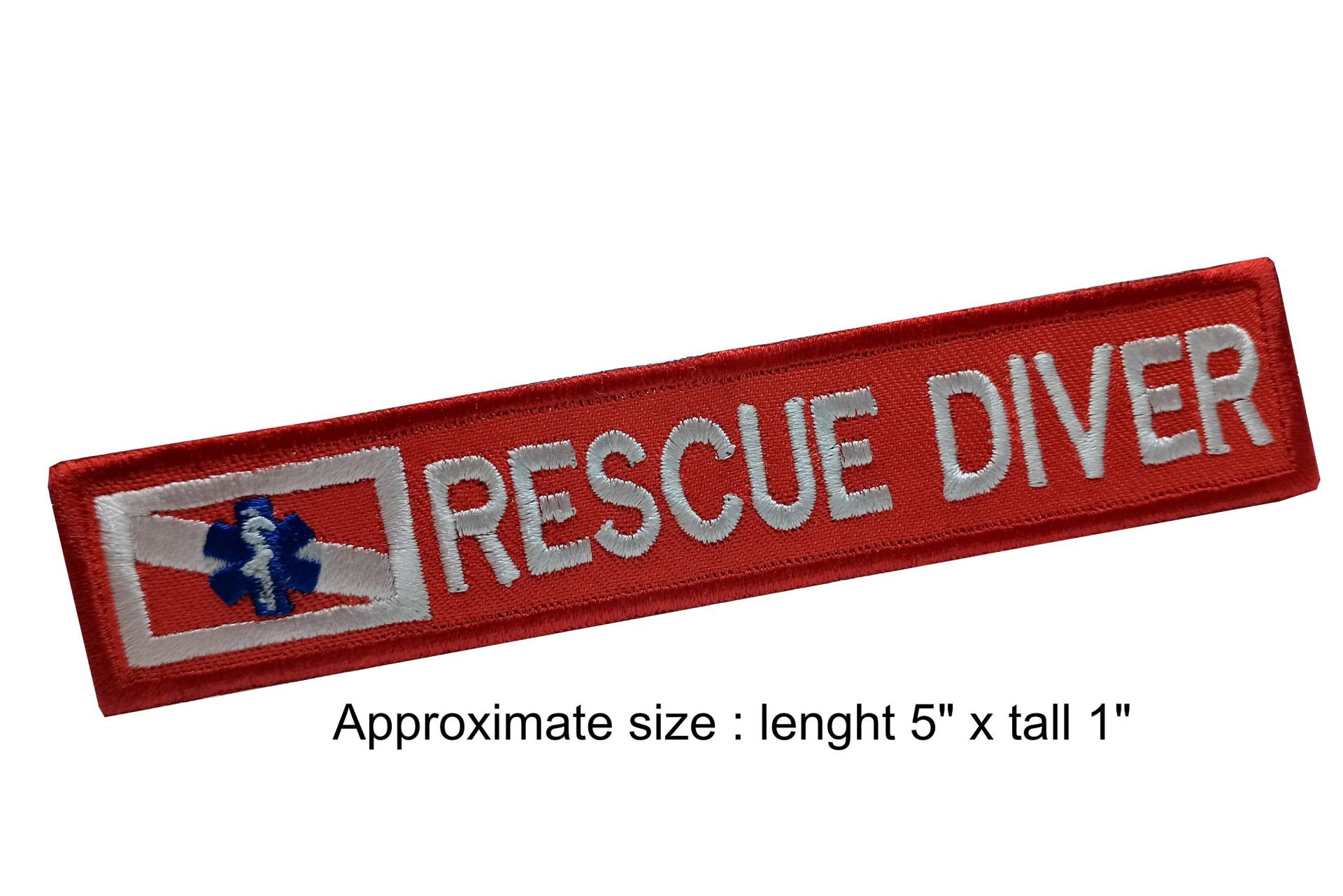 Rescue Diver Patch Taucheraufnäher Mit Aufnäher/Auf Der Rückseite, 12, 7 X 2, 5 cm von COZY168