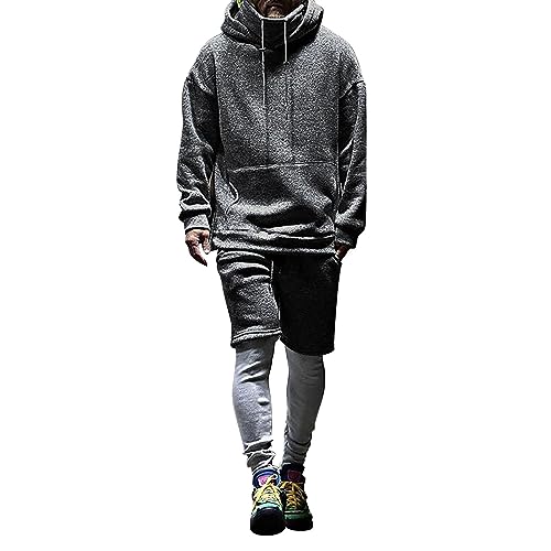 COZYDAY Jogginganzug Trainingsanzug Sportanzug Jogger Fitness Hoodie Herren Freizeitanzug Sweatshirt Hose Jogging Anzug Trainingsanzug Sportanzug Gym Warm Tracksuit Atmungsaktiv Hausanzug Laufanzug von COZYDAY