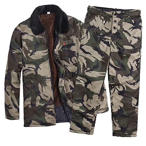 Herren Skianzug Camouflage Aufdruck Skijacke Schneehose Set Isolierte Winddichte wasserdichte Schneeanzug Winter Snowboard Skikleidung Herren Camouflage Jacken Fleece Thermische Anzug Für Männer von COZYDAY