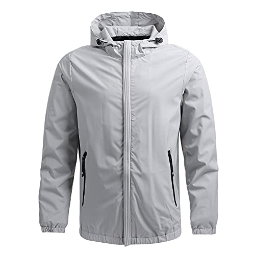 Kapuze Herren Jacket Wind Wasserdichte Regenjacke Atmungsaktive Outdoor Jacke Wanderjacke Herren Wanderjacke Herren Regenjacke Freizeitjacke Softshell Jacke Outdoor Funktionsjacke Freizeitjacke von COZYDAY