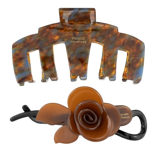 COZYISLE Französische handgefertigte Schildkröten-Haarspange für Frauen und Mädchen, Jumbo-Acetat-Haarspangen, starker Halt, französisches Design, Haarklammern für dickes, langes Haar COZYISLE Französische handgefertigte Schildkröten-Haarspange für Frauen und Mädchen, Jumbo-Acetat-Haarspangen, starker Halt, französisches Design, Haarklammern für dickes, langes Haar von COZYISLE