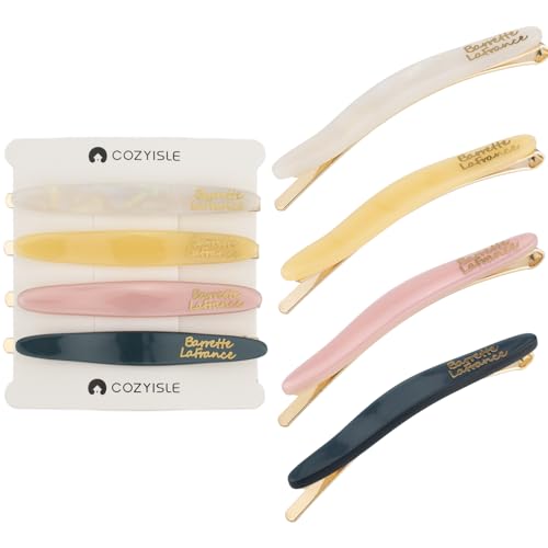 COZYISLE Haarspangen aus Acetat, Haarnadeln, Haarnadeln für Damen, modisch, Seitenclip, Haar-Accessoires (einfarbiges Muster) von COZYISLE