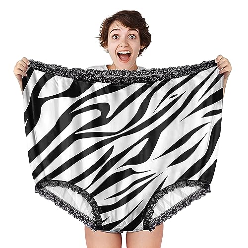 COZYMATE Big Undies Gag Gift Funny Big Underwear Mama Undies Plus Size Oma Panties White Elephant Joke Gift for Women Men, Zebra, Einheitsgröße von COZYMATE