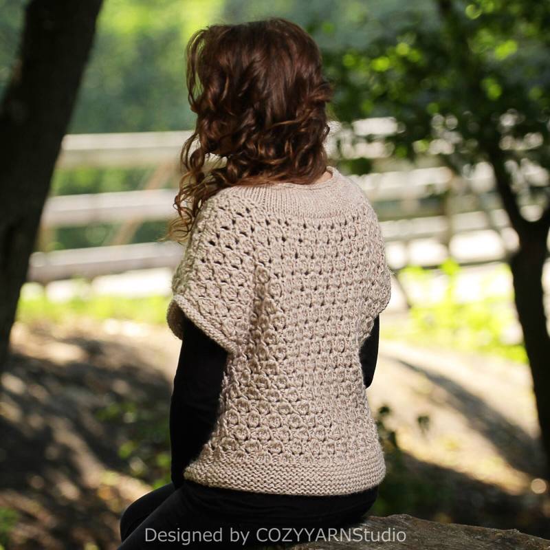 Grobstrick-Pullover Übergroße Stricken Stilvolle Pullover Strickweste Frauen Warme Handstricken Wolle Handgefertigte Trendy von COZYYARNStudio