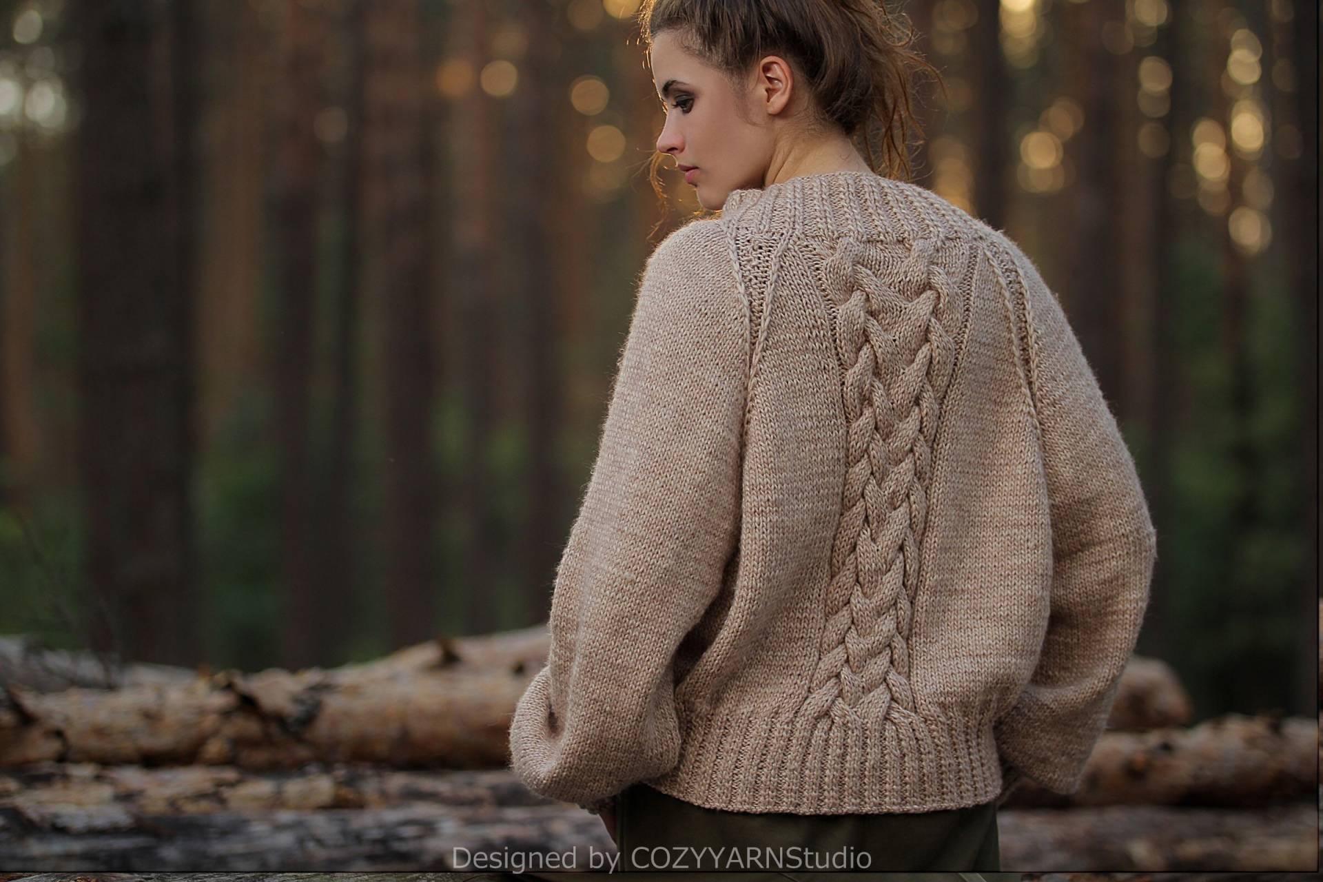 Handstrickpullover Für Damen Oversized Pullover Strickwaren Wollpullover Handgefertigter Strickpullover Warmer Strick Top von COZYYARNStudio