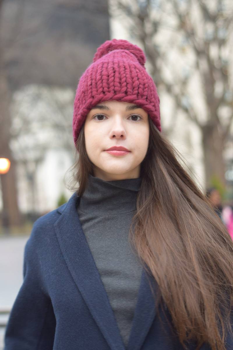Wolle Pom Strickmütze Chunky Hut Oversized Strickwolle Handgestrickte Mütze Winter Super Weihnachtsgeschenk von COZYYARNStudio