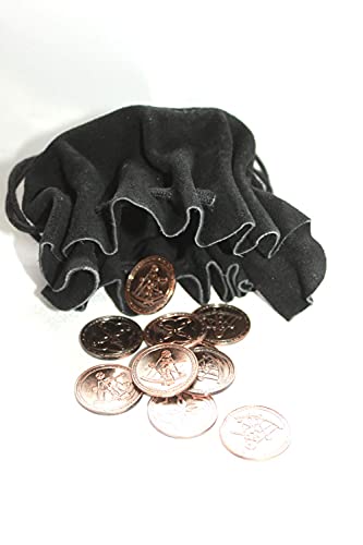 Geldbeutel Leder Münzbeutel Mittelalter LARP Schwarz von CP Abenteuer