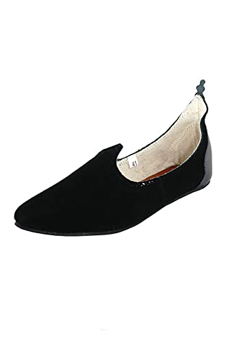 Mittelalter Schuhe Echt Leder Rauhleder LARP Schwarz Schuhgröße 36 von CP-Schuhe