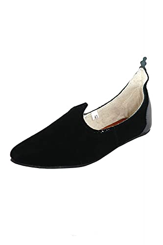 Mittelalter Schuhe Echt Leder Rauhleder LARP Schwarz Schuhgröße 39 von CP-Schuhe