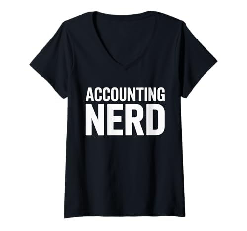 Damen Lustiger Buchhaltung Nerd Humor Spruch Finanzen Witz Frauen Männer T-Shirt mit V-Ausschnitt von CPA Auditor Tax Student Numbers Geek Sarcasm