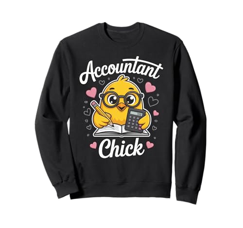 Lustiges Buchhalter-Küken, niedlicher Humor, Spruch, Mathematik, Witz, Damen, Herren Sweatshirt von CPA Student Numbers Geek Finance Bird Cartoon