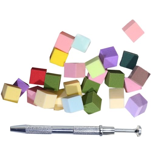 100 Stück Nagelschwämme mit Greifstift, für auffällige Designs für Frauen, einfache Anwendung, NailsArt von CPAOWEHF