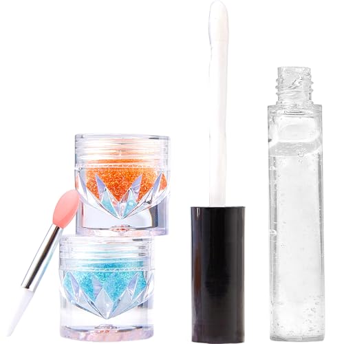 2 Farben Glitzer Lippen Set Glitzernder Lip Lippenstift Langlebiges Lippen Make Up Puder Set Glitzer Lippenstift Für Frauen von CPAOWEHF