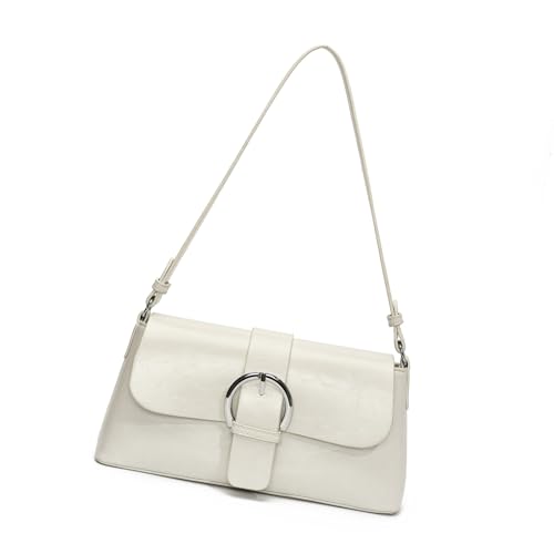 CPAOWEHF 2025 Spring Damen Luxus Schulter Crossbody Tasche Praktische PU Leder Unterarm Geldbörse Arbeit Handtasche mit verstellbarem Riemen Mode Geldbörse, weiß, One Size von CPAOWEHF