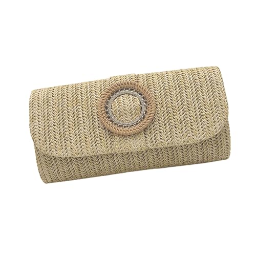 CPAOWEHF Abend Handtasche Summers Strand Schulter Crossbody Tasche Gewebt Umschlagbeutel Strohklauen Geldbörse Für Frauenstroh Schulterkreuzkörper von CPAOWEHF