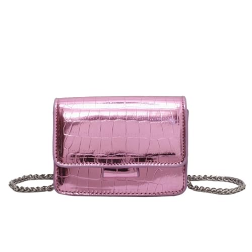 CPAOWEHF Delicate Damen Square Crossbody Bag PU Leder Umhängetaschen Satchel Geldbörse Mit Raffiniertem Kettengurt PU Leder Crossbody Tasche von CPAOWEHF