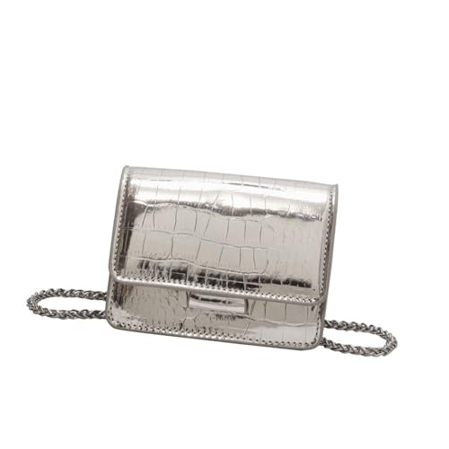 CPAOWEHF Delicate Damen Square Crossbody Bag PU Leder Umhängetaschen Satchel Geldbörse Mit Raffiniertem Kettengurt PU Leder Crossbody Tasche von CPAOWEHF