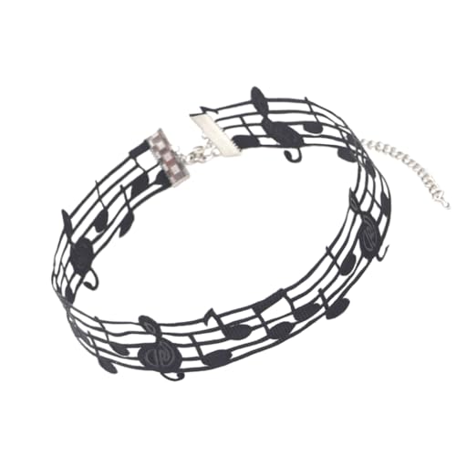CPAOWEHF Elegante Schwarze Legierung Und Bandkette Mit Unverwechselbarer Note Unverwechselbarer Modeschmuck Perfekt Für Party Und Konzerte Mode Legierungs Halskette von CPAOWEHF