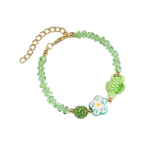 CPAOWEHF Elegante Verstellbare Meereskreaturen Charme Armband Keramik Seesterne Schnecken Designs Kristalle Perlen Schmuck Geschenk Elegant Keramik Muscheln Schmuck von CPAOWEHF