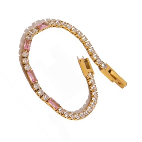CPAOWEHF Elegantes Kubisches Zirkonia Herzarmband Mit 16 5 22 Cm Verstellbarer Kette Raffinierter Metallschmuck Geschenke Verstellbares Herz Zirkonia Armband von CPAOWEHF