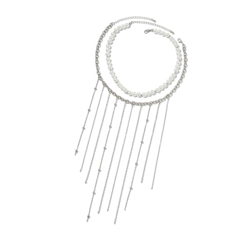 CPAOWEHF Minimalistische Quasten Anhänger Halskette Vielseitiger Styling Tag Zu Nacht Outfit Enhancer Komfortable Schmuckzubehör Modische Abend Halskette von CPAOWEHF