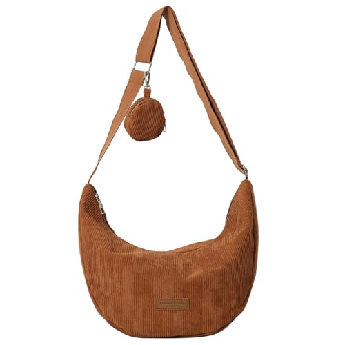 CPAOWEHF Mode Einzel Umhängetasche Weiche Und Komfortable Cord Crossbody Taschen Für Einfache Organisationen Die Für Frauen Geeignet Sind Die Einfachen Stil Mögen von CPAOWEHF