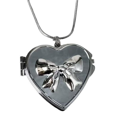 CPAOWEHF Mode Herzkettenkette Anhänger Halskette Herz Anhänger Halskette Mit Bowknot Designs Halsschmuck Für Mädchen von CPAOWEHF