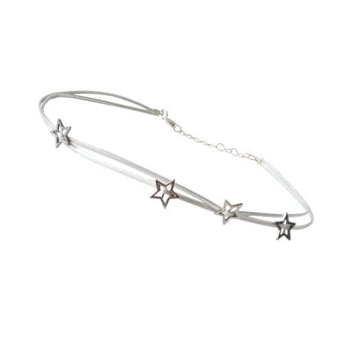 CPAOWEHF Mode Zwei Schicht Stern Halskette Verstellbares Schnurschlüsselblikaner Kette Elegantes Nackenschmuckstück Für Jeden Anlass Minimalistisches Thema Geschenk Für Frauen von CPAOWEHF