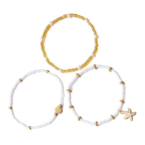 CPAOWEHF Multiple Gebrauch Schalenperlenschmuck Set Verstellbares Halskettenarmband Fußkettchen Bequem Für Strandurlaub Stilvolle Outfits Muschelperlenschmuck Halskette Armband CPAOWEHF Multiple Gebrauch Schalenperlenschmuck Set Verstellbares Halskettenarmband Fußkettchen Bequem Für Strandurlaub Stilvolle Outfits Muschelperlenschmuck Halskette Armband von CPAOWEHF