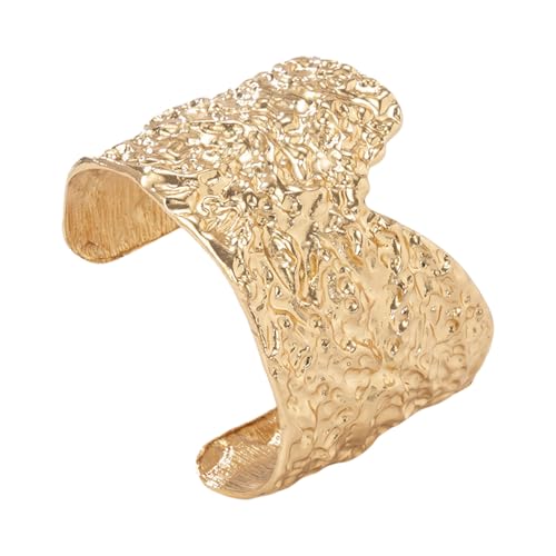 CPAOWEHF Punk Metall V Schnitt Strukturierter Eisen Bangel Nervöses Design Statement Schmuck VALDED Lücken Strukturierte Armband Für Männer Und Frauen Metall Unisex Armband von CPAOWEHF