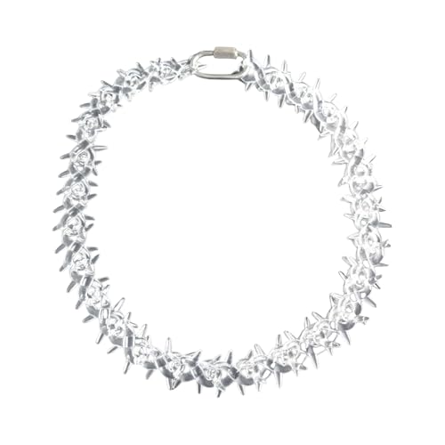CPAOWEHF Punkstile Klare Acrylspikes Halskette Einstellbare Länge Halskette Acrylhals Halsschmuck Für Männer Und Frauen Geeignet von CPAOWEHF